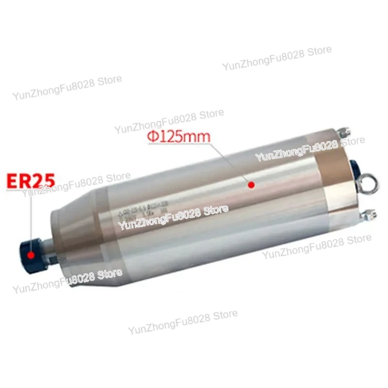 5.5KW CNC Spindle Motor 220V 380V Water Cooled Milling Engraving Machine Z Axis Shaft 5500W Motor Diameter 125mm ER25 Chuck