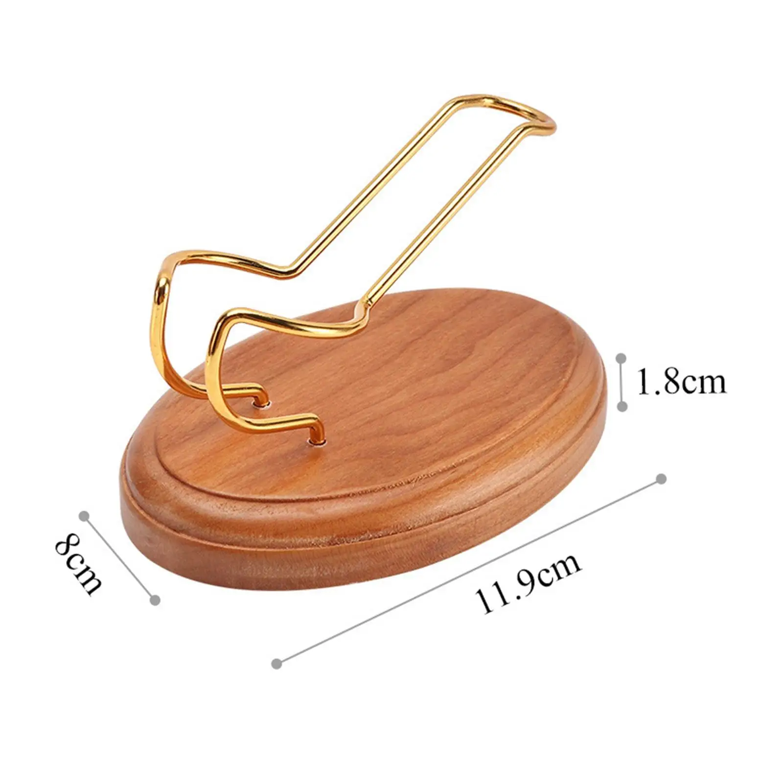 Solid Wood Tobacco Pipe Stand Display Rack for 1 Smoking Pipe Hotel Men