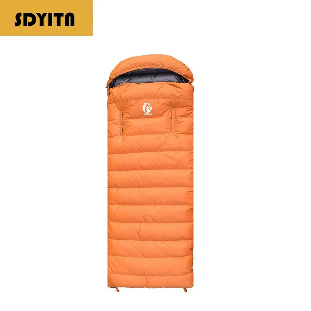 

Ultra-light Envelope Sleeping Bag with Goose Down Filling for Adult Ideal for Camping and Hiking in Cold Weather