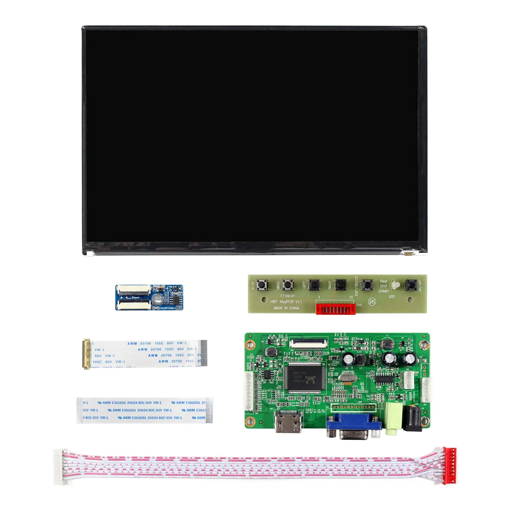 Imagem -02 - Diy Kit Board Controlador Lcd Vvx09f035m10 Ips 8.9 Polegada 1920x1200 Edp Tft-lcd Tela Usb c Hd-mi Placa de Motorista Vga