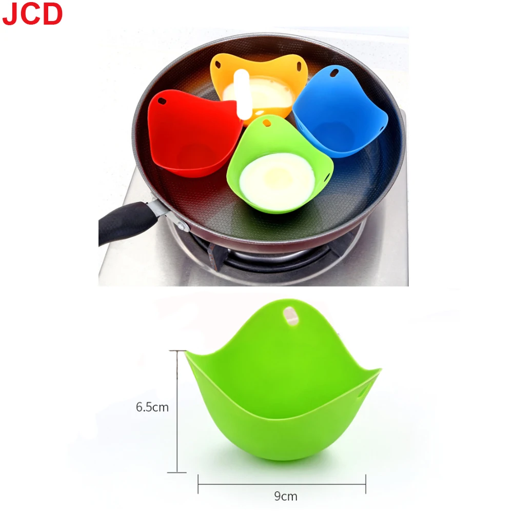 JCD Egg Poachers Silicone Molds Cooker Tools Pancake Cookware Bakeware Steam Eggs Plate Tray Healthy Novel Kitchen Accessories