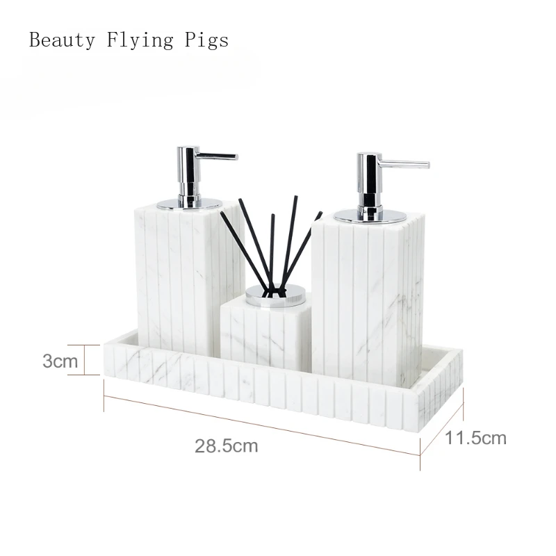 

Natural marble bathroom set sample room wash basin, wash and display decorations luxury bathroom set