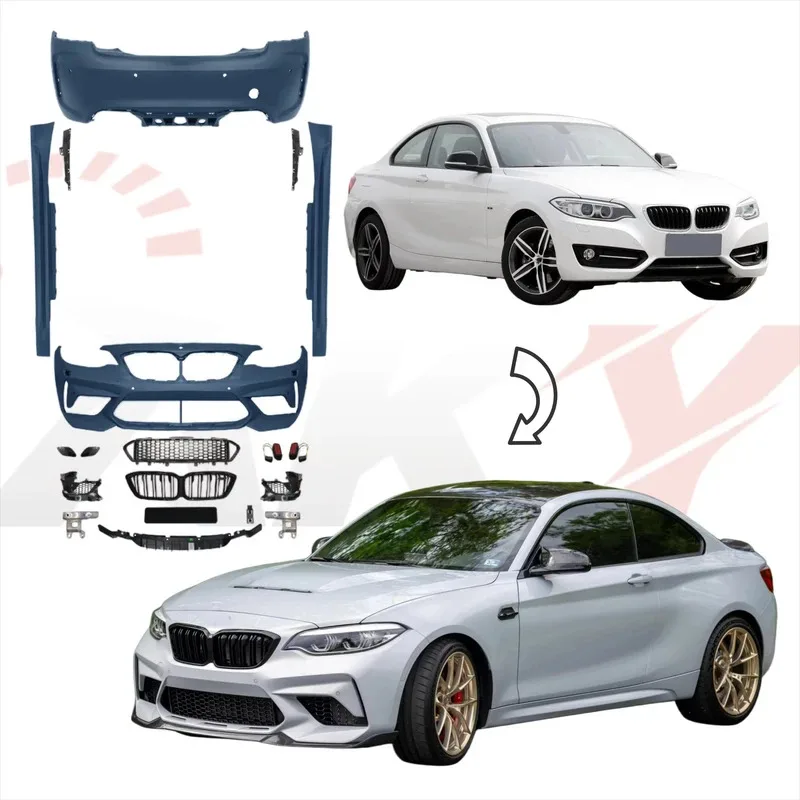 

Di Price for 2 Series F22 F23 2014-2019 Upgrade to M2 CS Style Bodykit with Bumper Grille Skirt Easy Fit Accessories