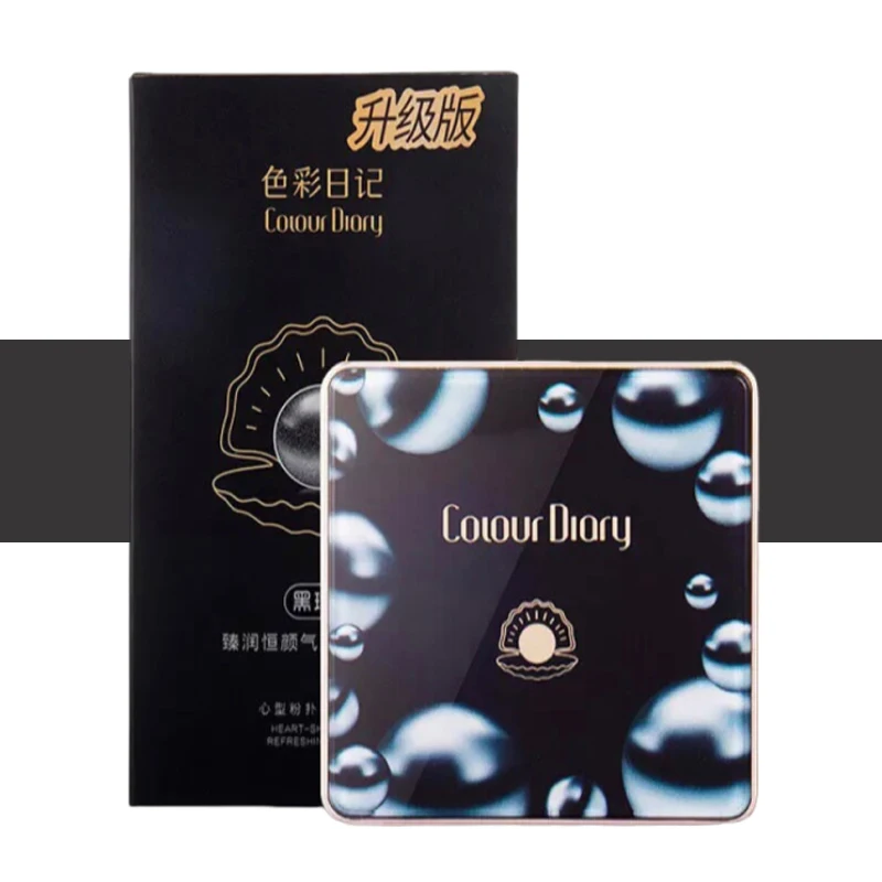 COLOUR DIARY-BB crème à coussin d'air, Black Pearl, Magic Cube, Correcteur, Hydratant, Imperméable, Longue durée, Shezi, Maquillage pour le visage