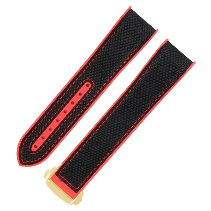 

EIDKGD Rubber Watch Band For Omega Seamaster Folding Deployment Buckle Clasp Luxury Nylon Silicon Strap Bracelet Accessories