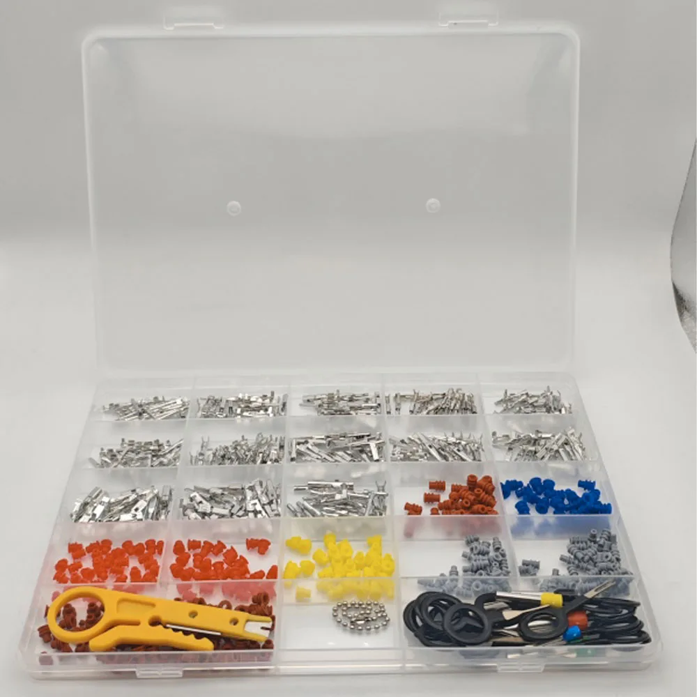 

578pcs 26 Types Automotive Electrical Pin Connectors, 1/1.5/1.8/2.2/2.8/3.5mm Terminal Pin Connector Kit with Removal Tools