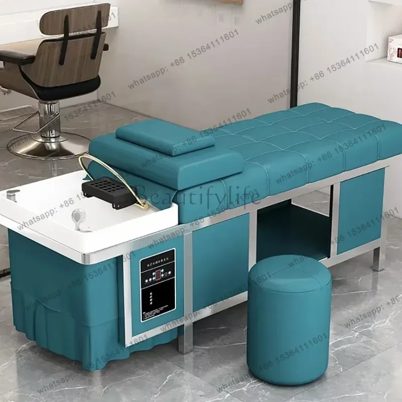 Trendy Nordic Hair Shampoo Bed Modern Fashion Unique Ergonomic Shampoo Bed Comfortable Lounge Cadeira De Barbearia Furniture