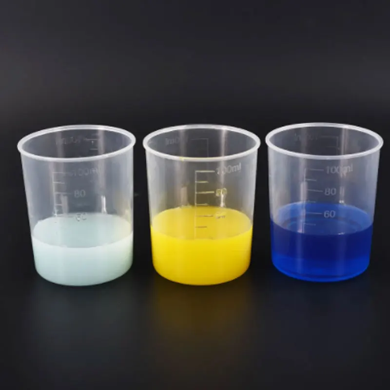 1/5pcs 100ml Plastic Graduated Measuring Cups Epoxy Resin Mixing Art Waxing Kitchen Beakers Liquid Measure Jug Cup Container