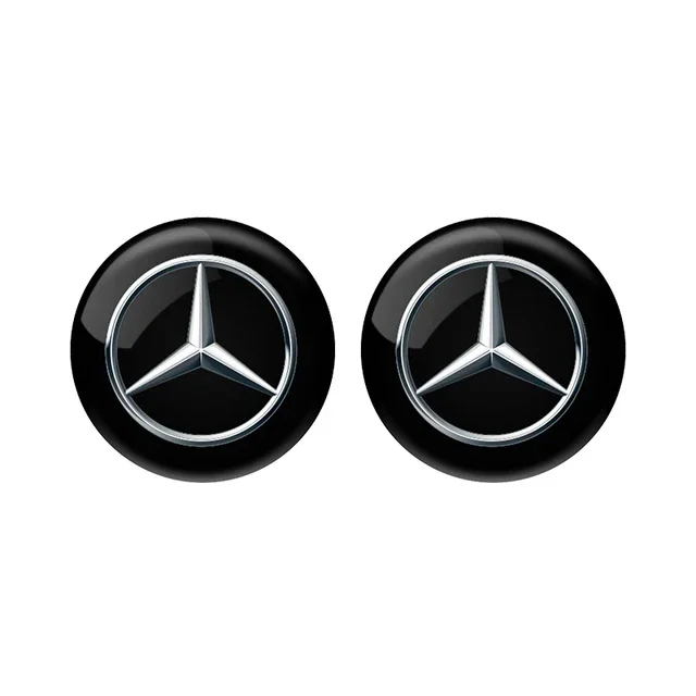 Pegatinas de estilo de cerradura de coche, 2 piezas, protección de decoración para Mercedes Benz C180 C200 C260 C300 W108 AMG CLA W206 W220 W211