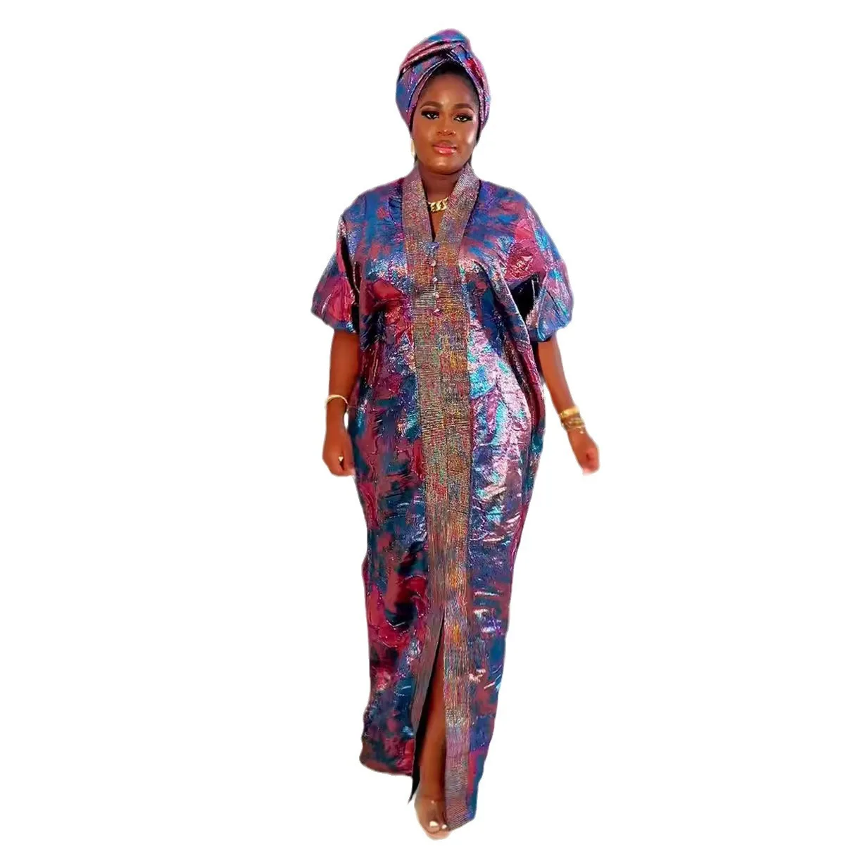 Abayas-vestido de lujo de Dubái para mujer, Túnica Boubou Djellaba para mujer, vestido de moda musulmana africana, caftán marroquí, vestidos de