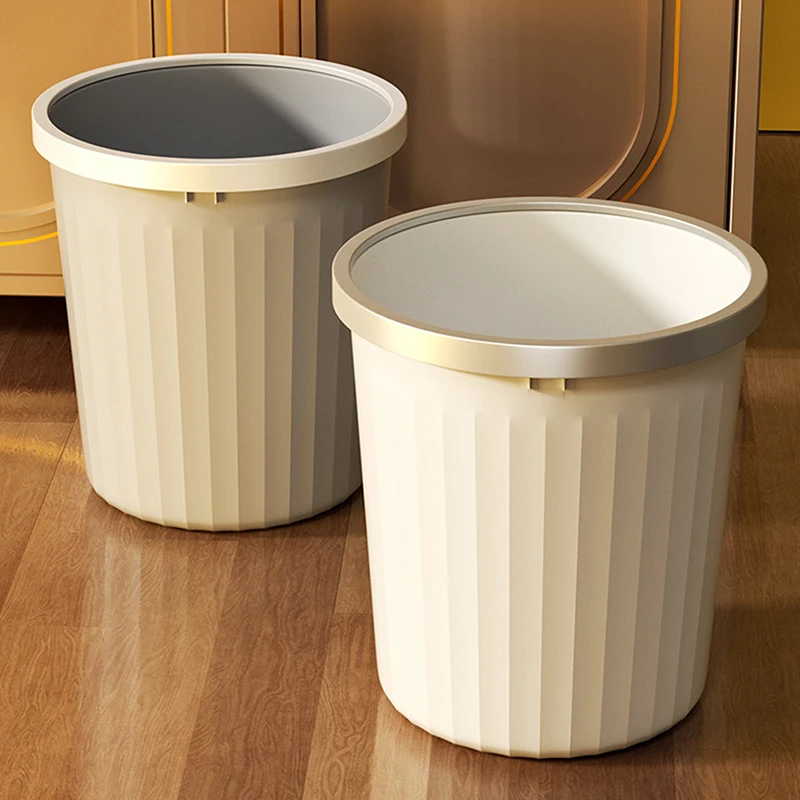 Large Capacity Nordic Trash Can Household Waste Bin Can For Bedroom Kitchen Modern Style Storage Bucket Decoration