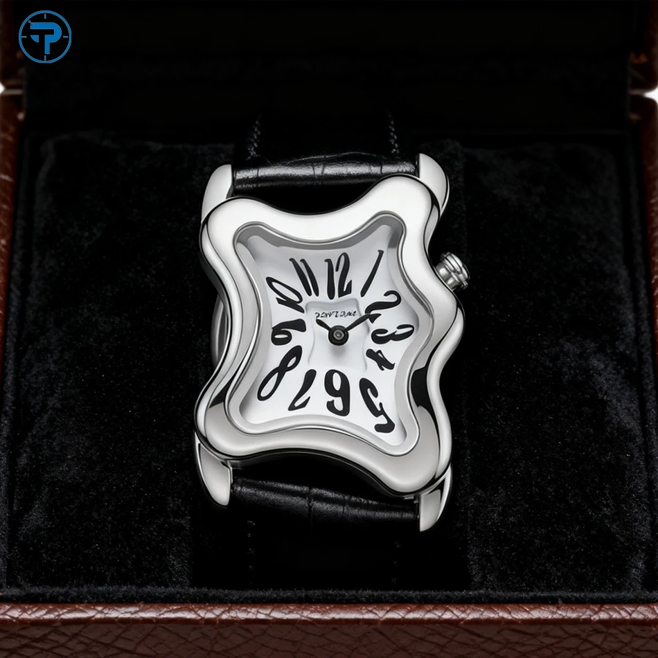 

Retro Women's Quartz Watch with Butterfly Design Y2K Inspired Ladies Leather Strap Trend Setting Niche Design Quartz Timepiece