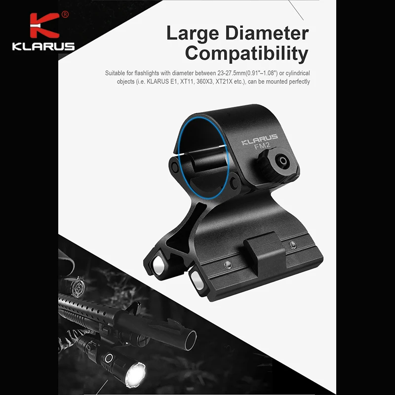 

Магнитный многофункциональный держатель для фонарика KLARUS FM2, совместимый с фотографией диаметром 23-27,5 мм