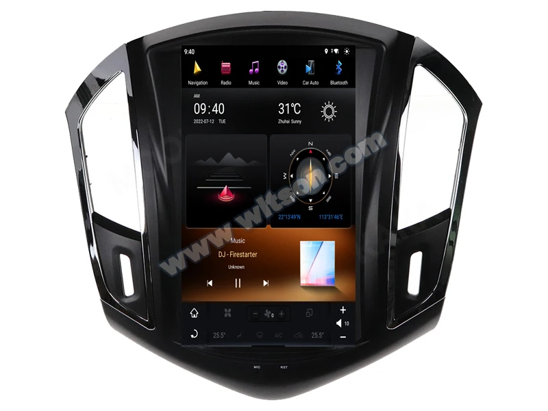 WITSON Tesla Vertical Screen Android 11 car dvd For CHEVROLET CRUZE 2012 2015 car audio player car navigation GPS auto radio