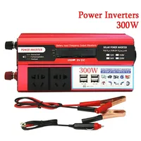 300W Pure Sine Wave Inverter DC 12V/24V To AC 110V/220V with 2 Socket Transformer Power Converter Solar Inverter LED Display