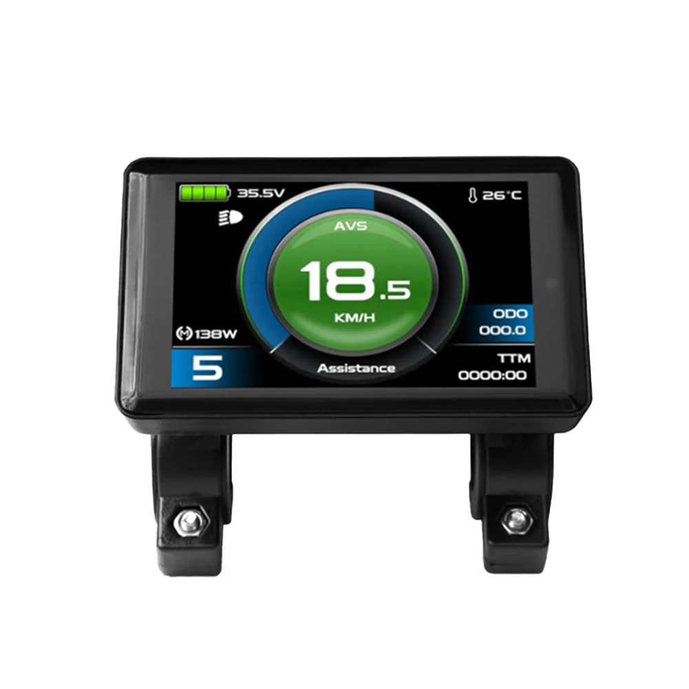 

Cycle Computer Ebike LCD Display Color Cycling Screen Average Speed Top Speed Real-time Speed For KT Controller