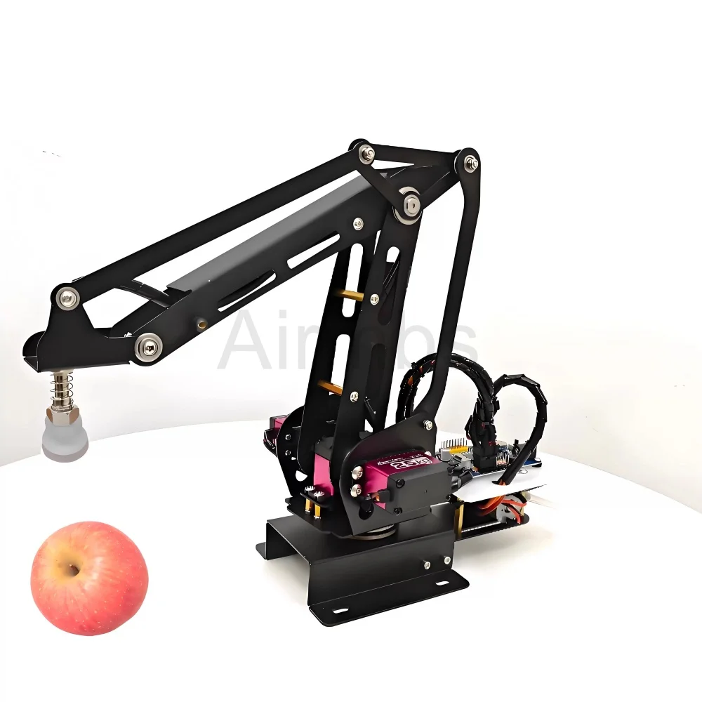 Braccio meccanico del manipolatore del braccio del robot Arduino 4 DOF con servomotori digitali da 25 kg Pompa di aspirazione dell'aria Giocattolo robotico fai da te