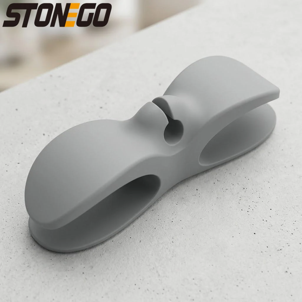 Kitchen Cable Manager 1 Piece Wall Mounted Cable Organizer Secure Power Plug Data Cable Management Clips For Home Office
