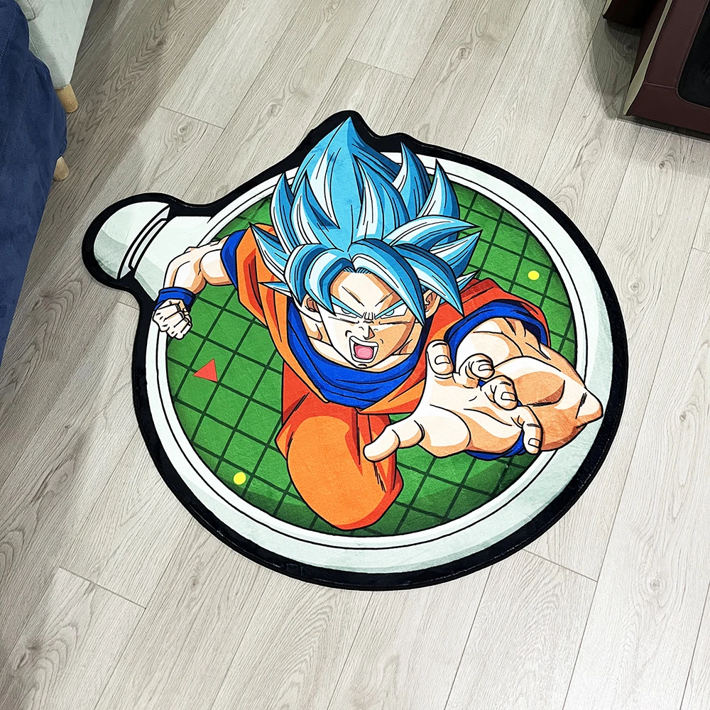 Irregular Rugs Anime Goku Red Dragon Ball Z Customize Cartoon Rug Handmade Carpet Area Rug for Home Decor