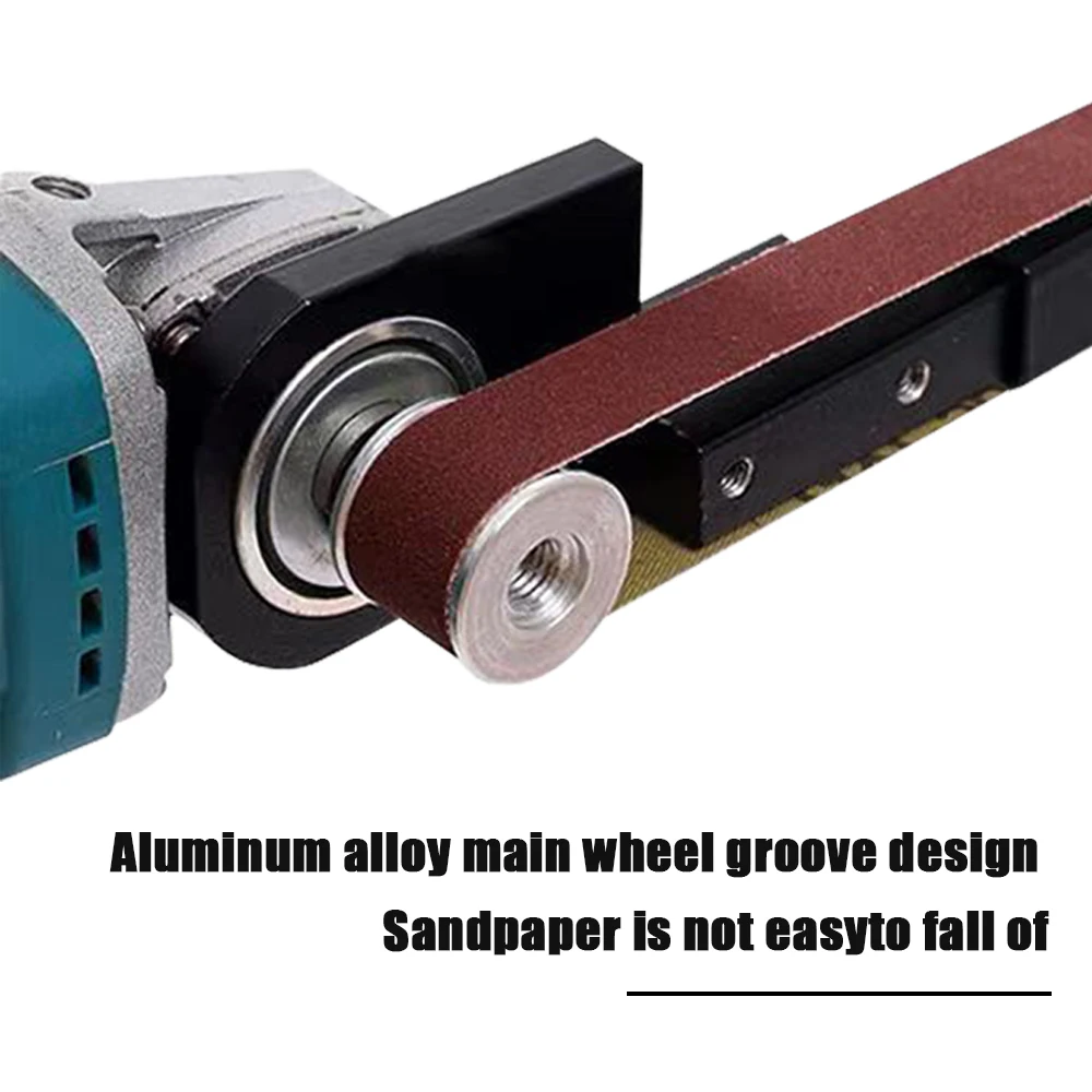 Amoladora angular de conversión de taladro eléctrico, accesorios de herramientas, cinturón de lijado de pulido de recorte, adaptador de soporte de mango de metales