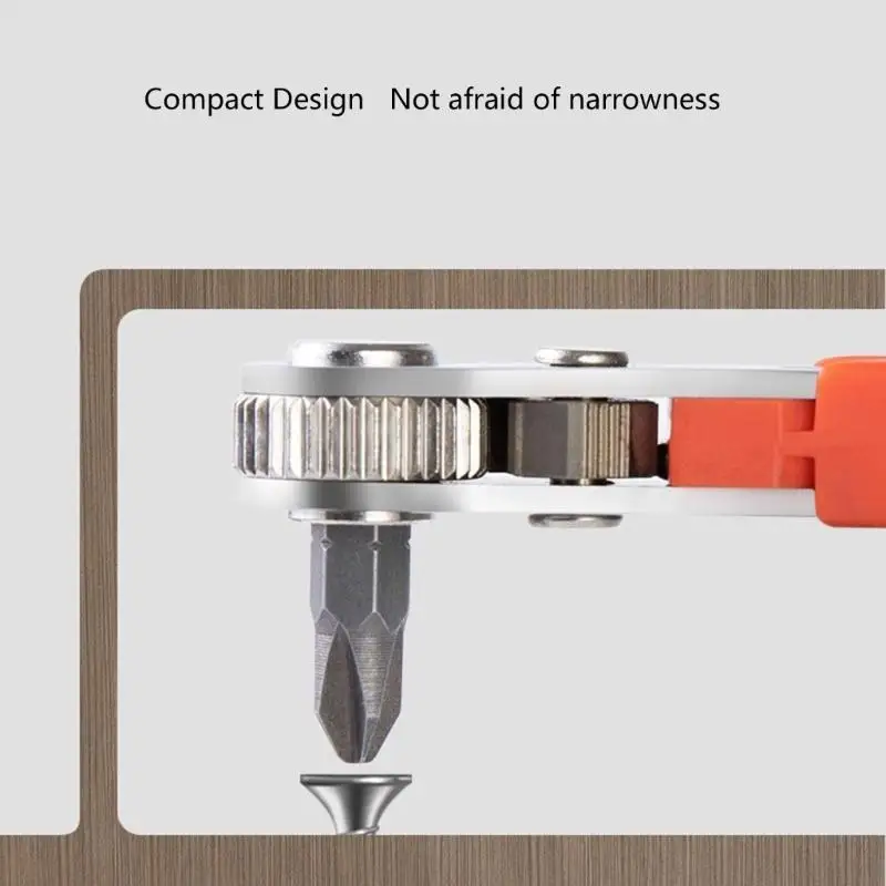 L1EE Portable Ratchet Wrench 1/4inch Drive Socket Screwdriver Bit Driver Quick Releases Ratchet Wrench Repair Hand Tool