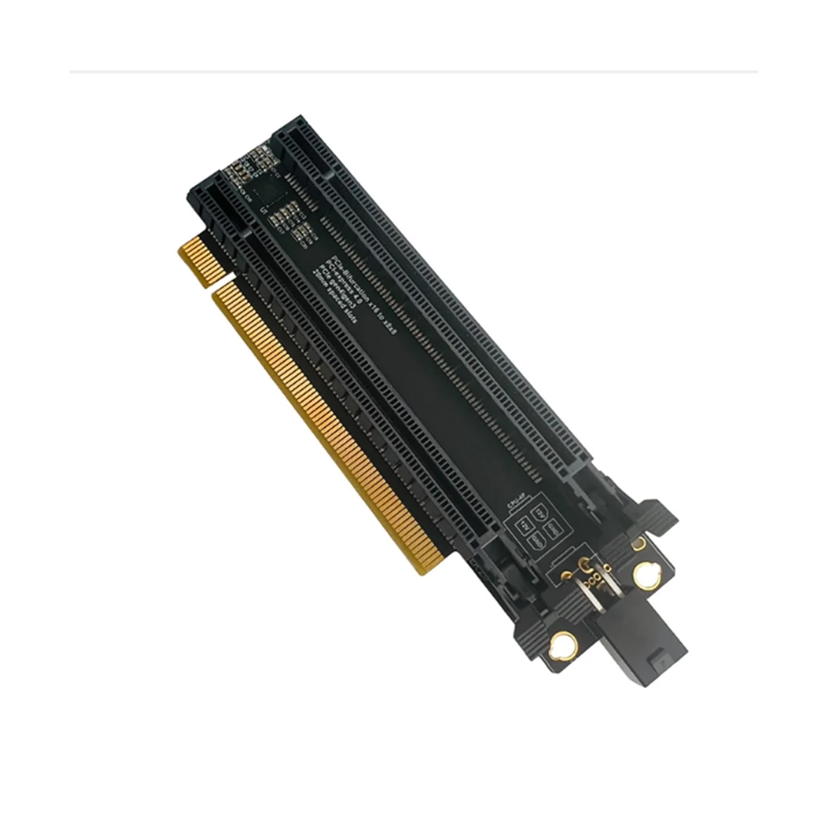 PCI-E 4.0 X16 1 to 2 Expansion Card Gen4 Split Card PCIe-Bifurcation X16 to X8X8 with 20mm Spaced Slots CPU4P(4 Pin )