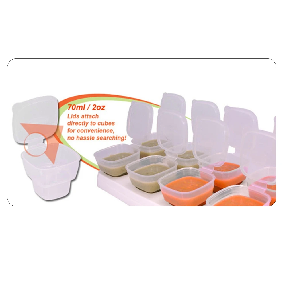 

B24C-Baby Food Jars,Baby Food Storage, Baby Food Containers, Sprout Cups Reusable Stackable Storage Cups With Tray (9 PCS)