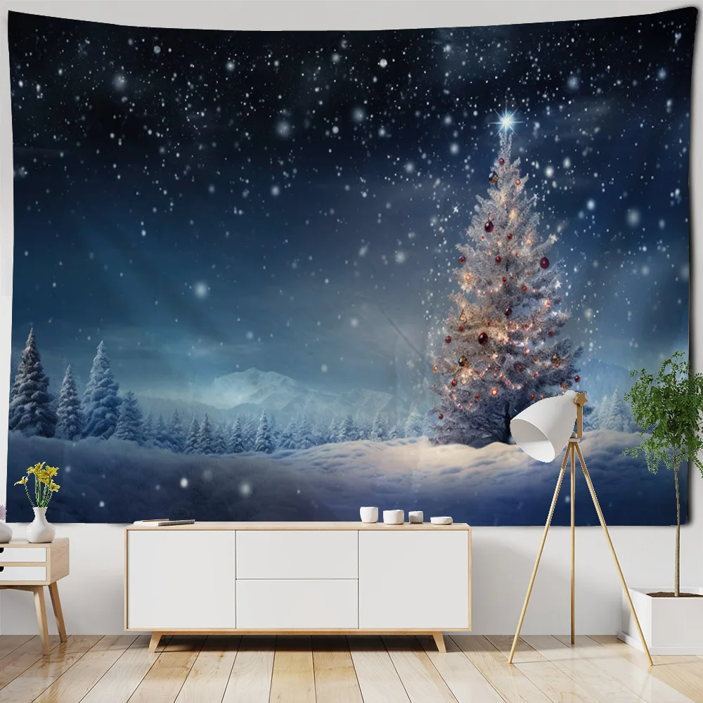 Christmas decorations, hanging on walls, living room, bedroom, home, New Year gifts, tapestries, wall hangings, holiday posters