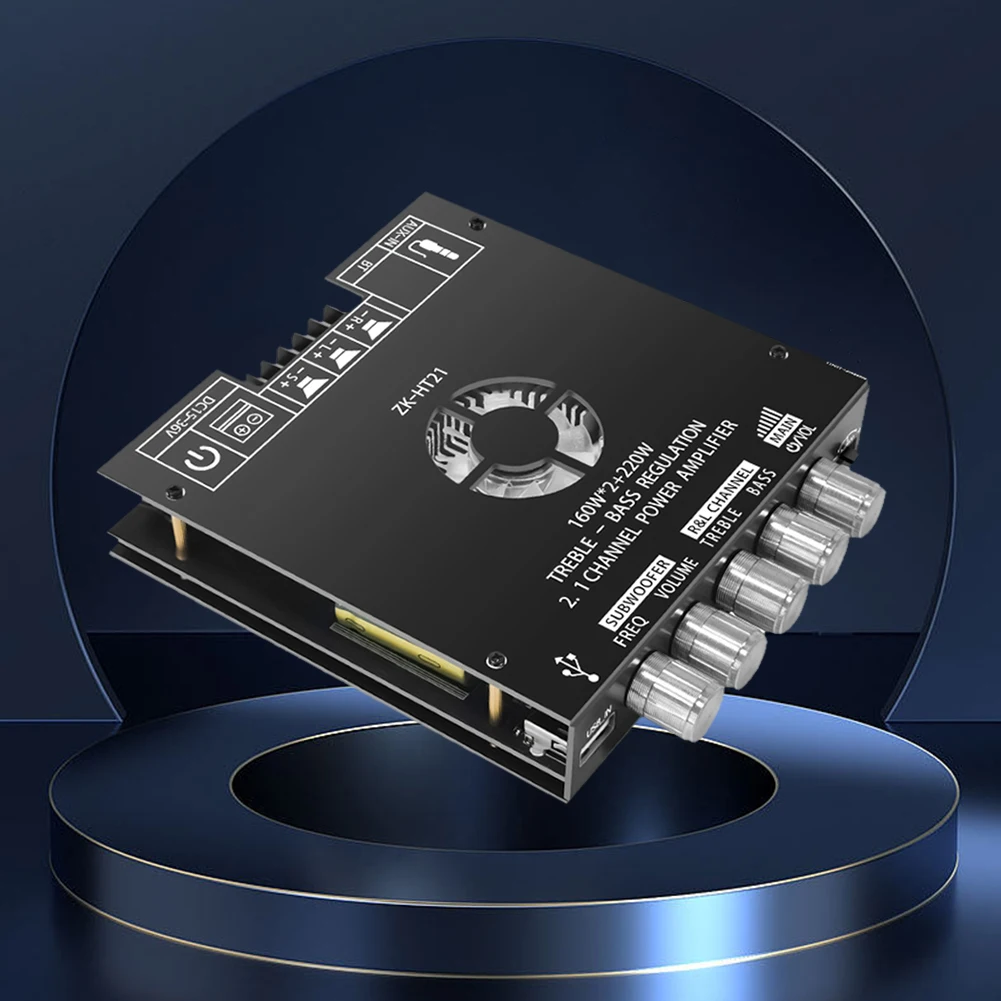 

ZK-HT21 Audio Power Amplifier Module with Subwoofer TDA7498E Amplifier Board Module DC15-36V AUX/USB Input Bluetooth-Compatible
