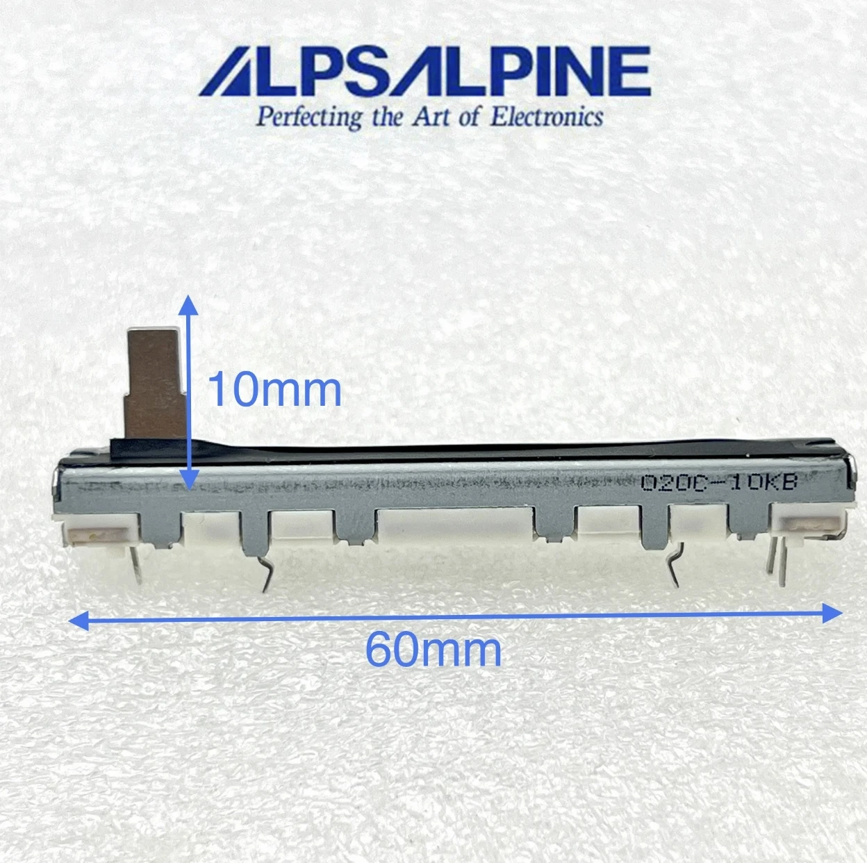1 Stück Alpine RS45111A900F Single Link Direct Schiebepotentiometer 60 mm 10 KB Schaftlänge 10 mm