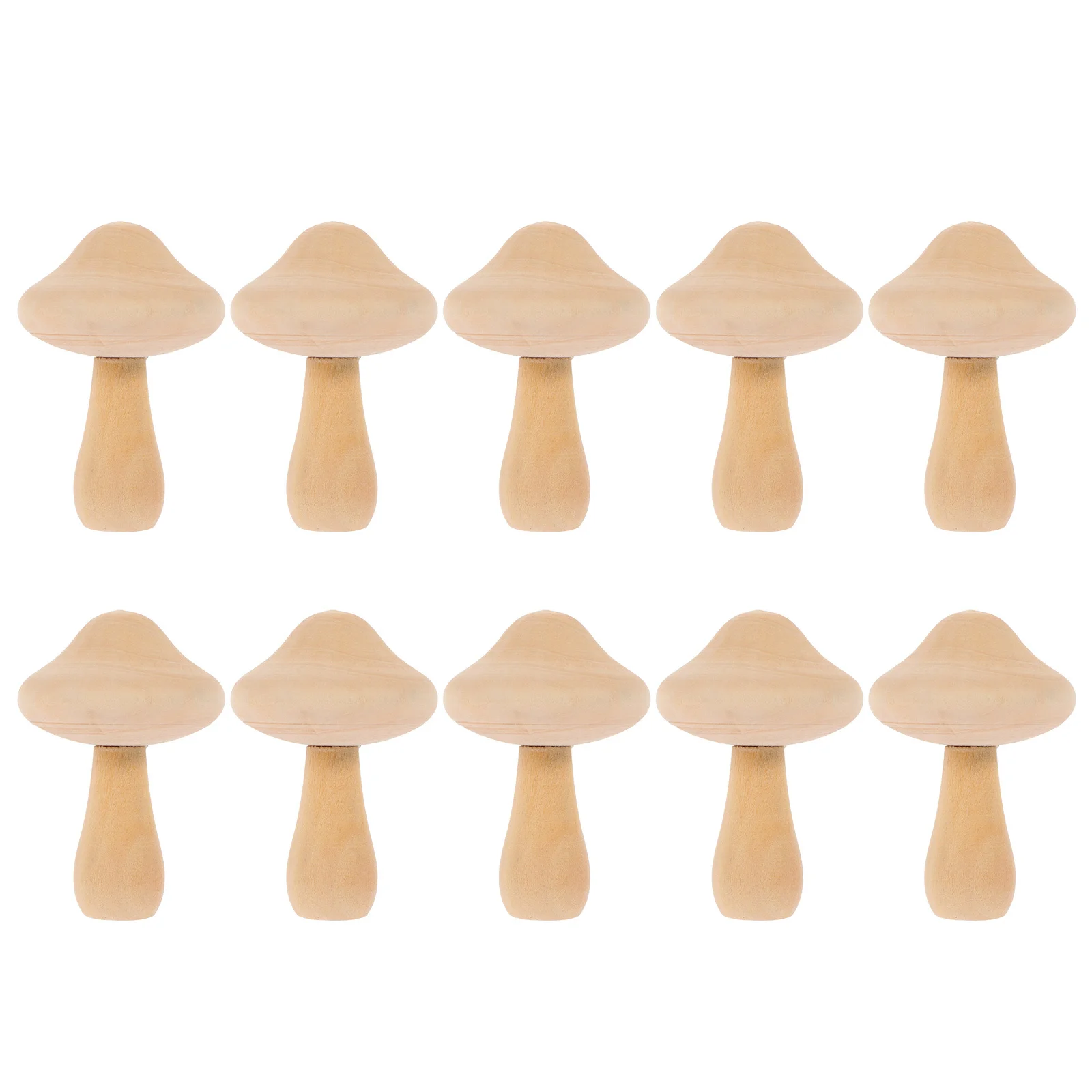 ULDIGI 10 قطع من نماذج الفطر الخشبية الصغيرة غير المكتملة لديكور المنزل ألعاب الكتابة على الجدران للأطفال والكبار