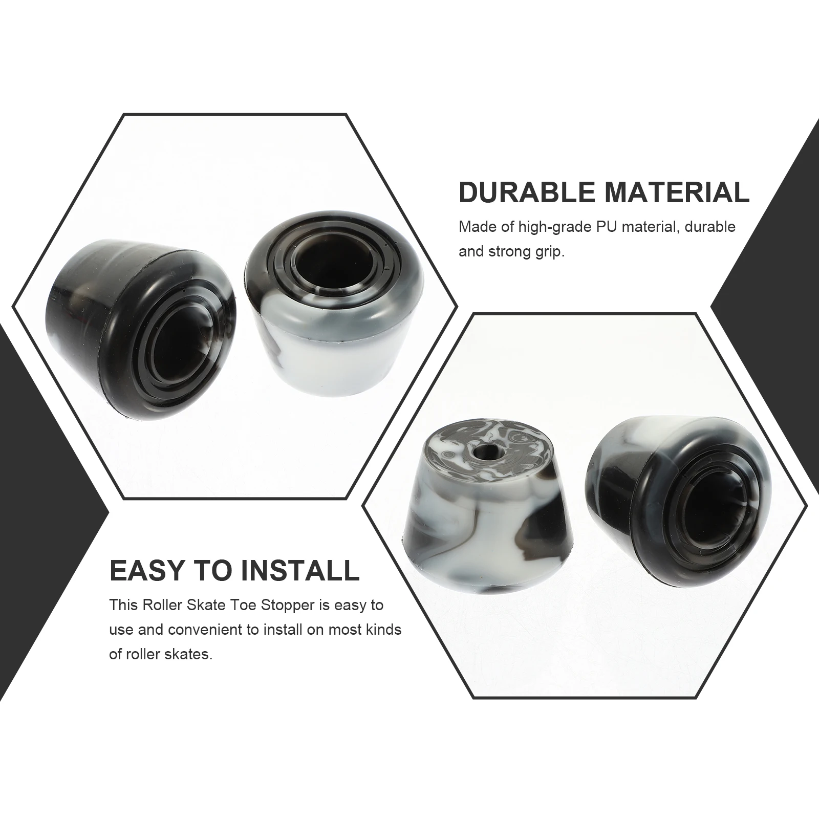 Ograniczniki do rolkowych, odporne na zużycie hamulce, regulowana wysokość, materiał PU, pewny chwyt, przenośne stopery, narzędzie do rolkowych.