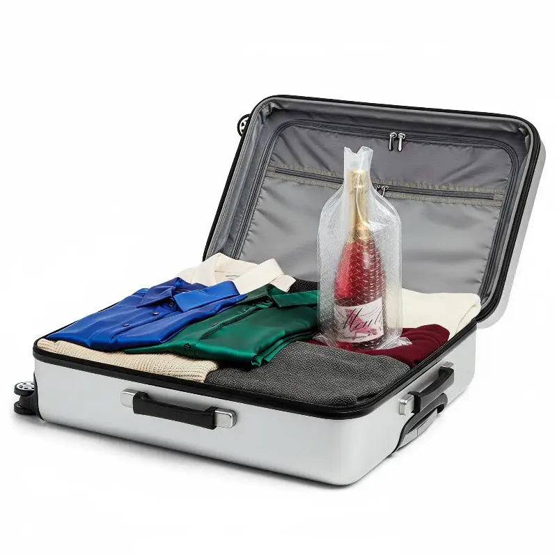 Wine Bubble Bag Protector for Bottles Shockproof Leak Resistant Reusable Thick Padded Sleeves for Travel Moving Shipping Picnic