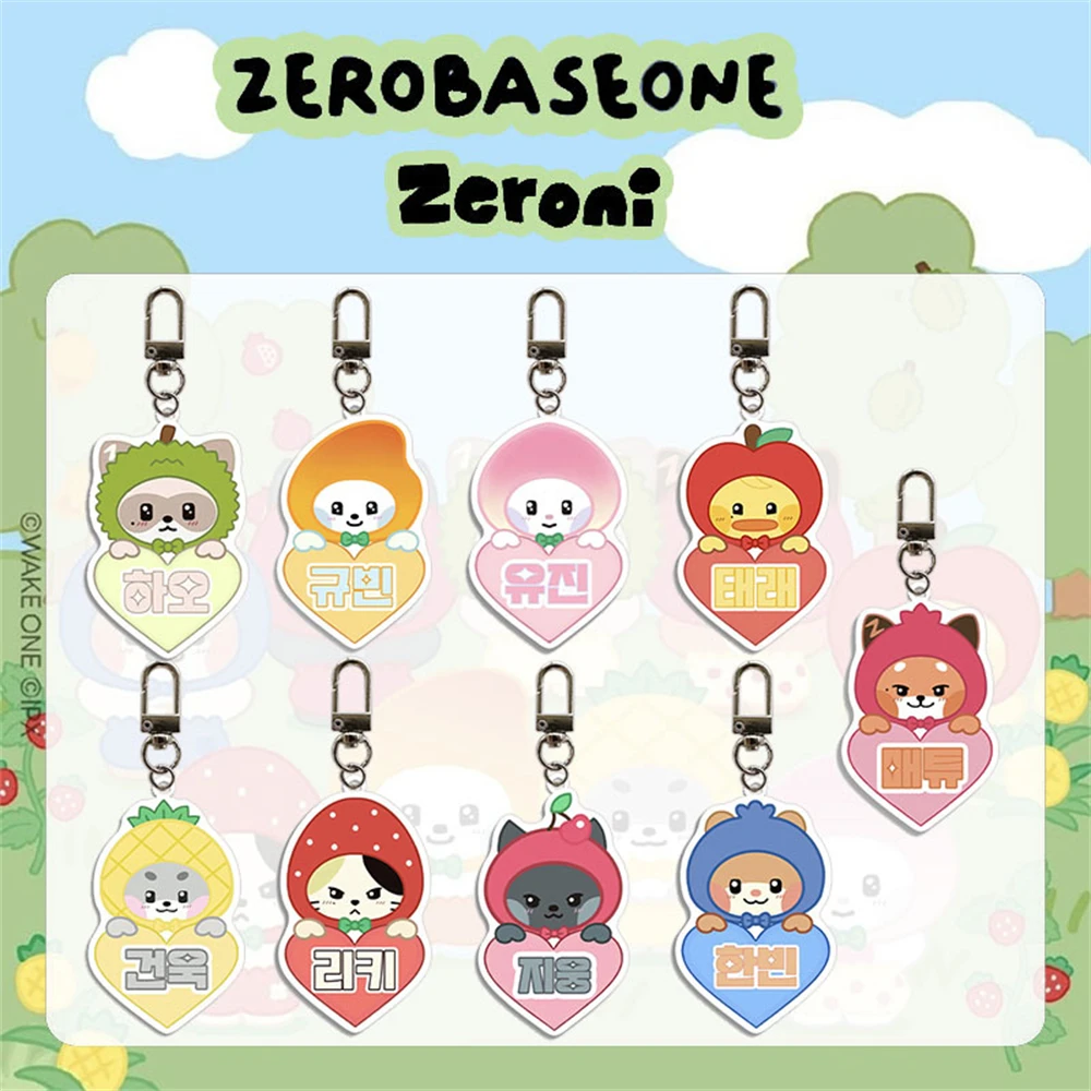

KPOP ZB1 Zeroni мультяшный брелок ZEROBASEONE милые животные двусторонний брелок Ricky Matthew Hanbin YuJin сумка аксессуары подарок для фанатов