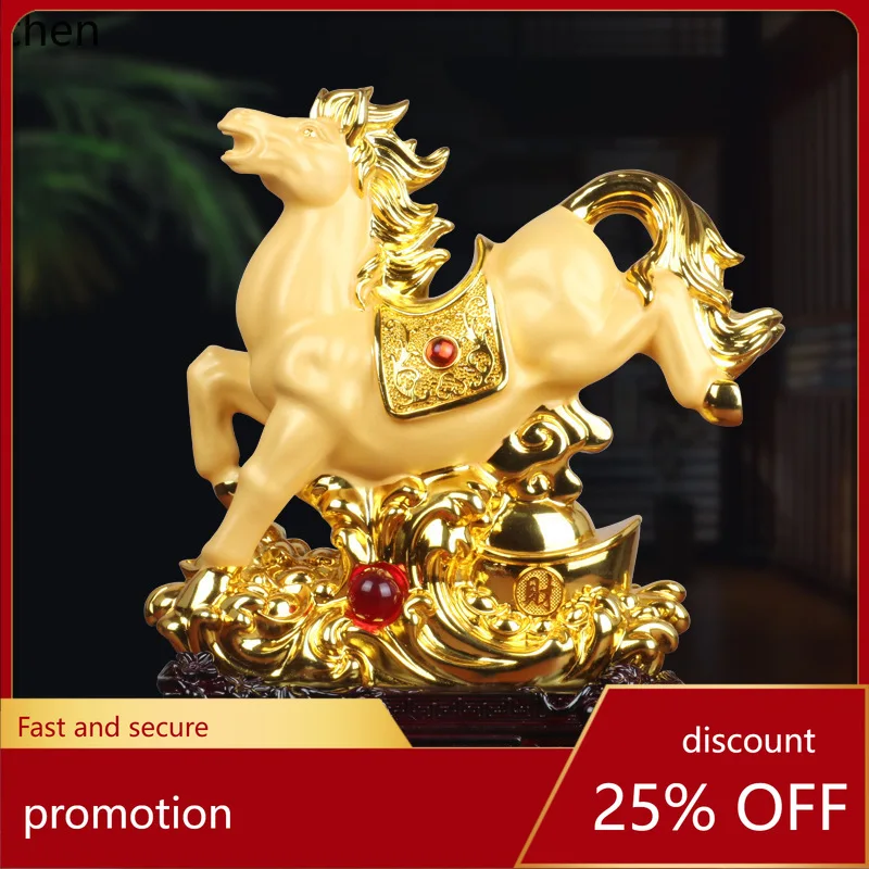 

LXC Prosperous Future Horse Ornament Home Living Room Wine Cabinet TV Cabinet Entrance Decoration Office Opening Gift