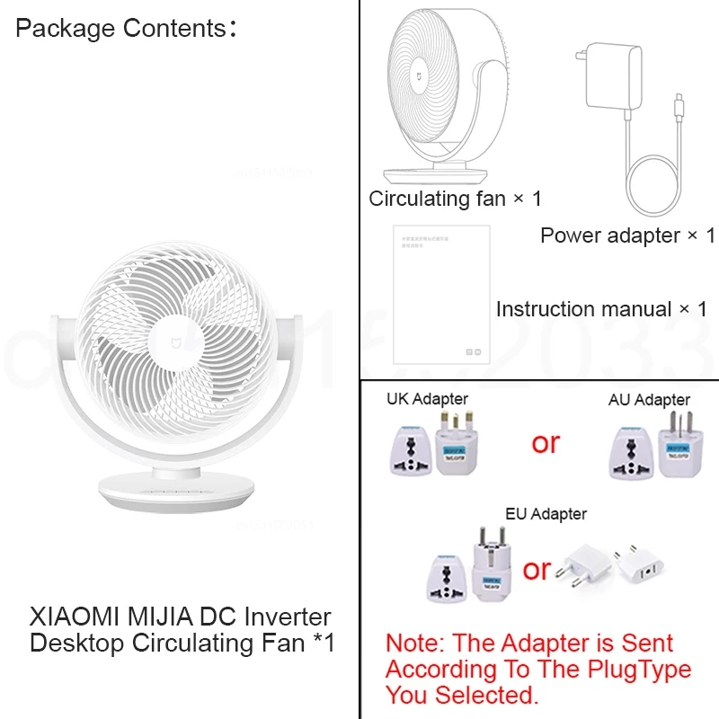 XIAOMI MIJIA Ventilatore di circolazione da tavolo con inverter CC, Ventole da tavolo per la casa, Fornitura d'aria tridimensionale intelligente, Supporto l'app MI HOME