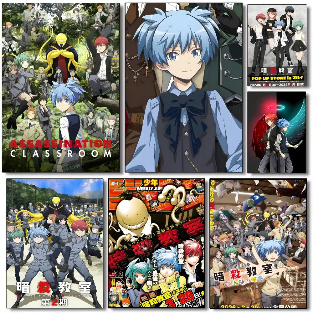 Assassination Classroom Anime Comedy Poster Self-adhesive Advanced Aesthetic Printing Paper Wall Art for Living Room Home Decor