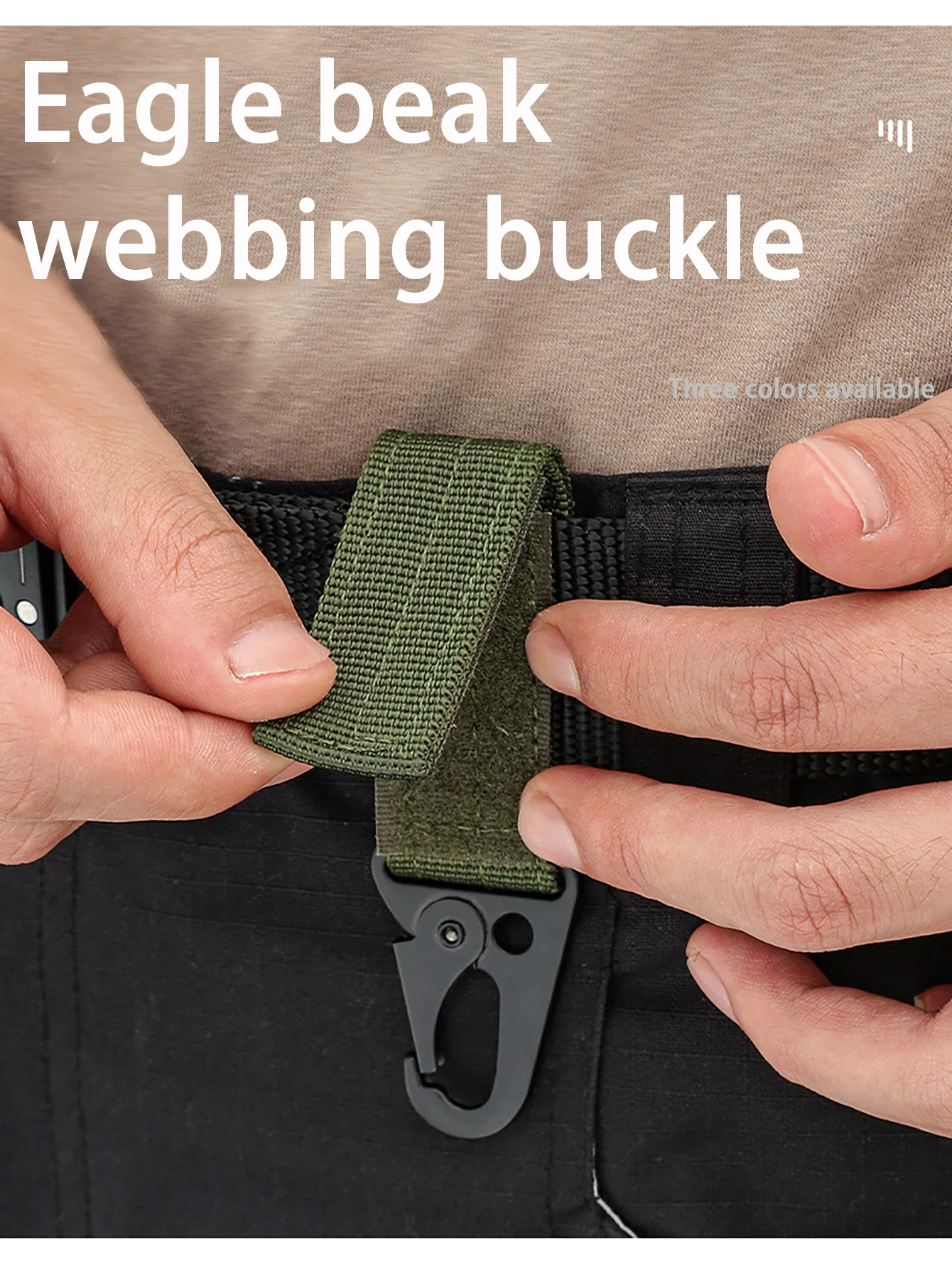 3/5/8Pcs Carabiner Nylon Key Hook MOLLE Eagle Beak Webbing Buckle Hanging System Camping Hiking Accessories for Backpack Belt