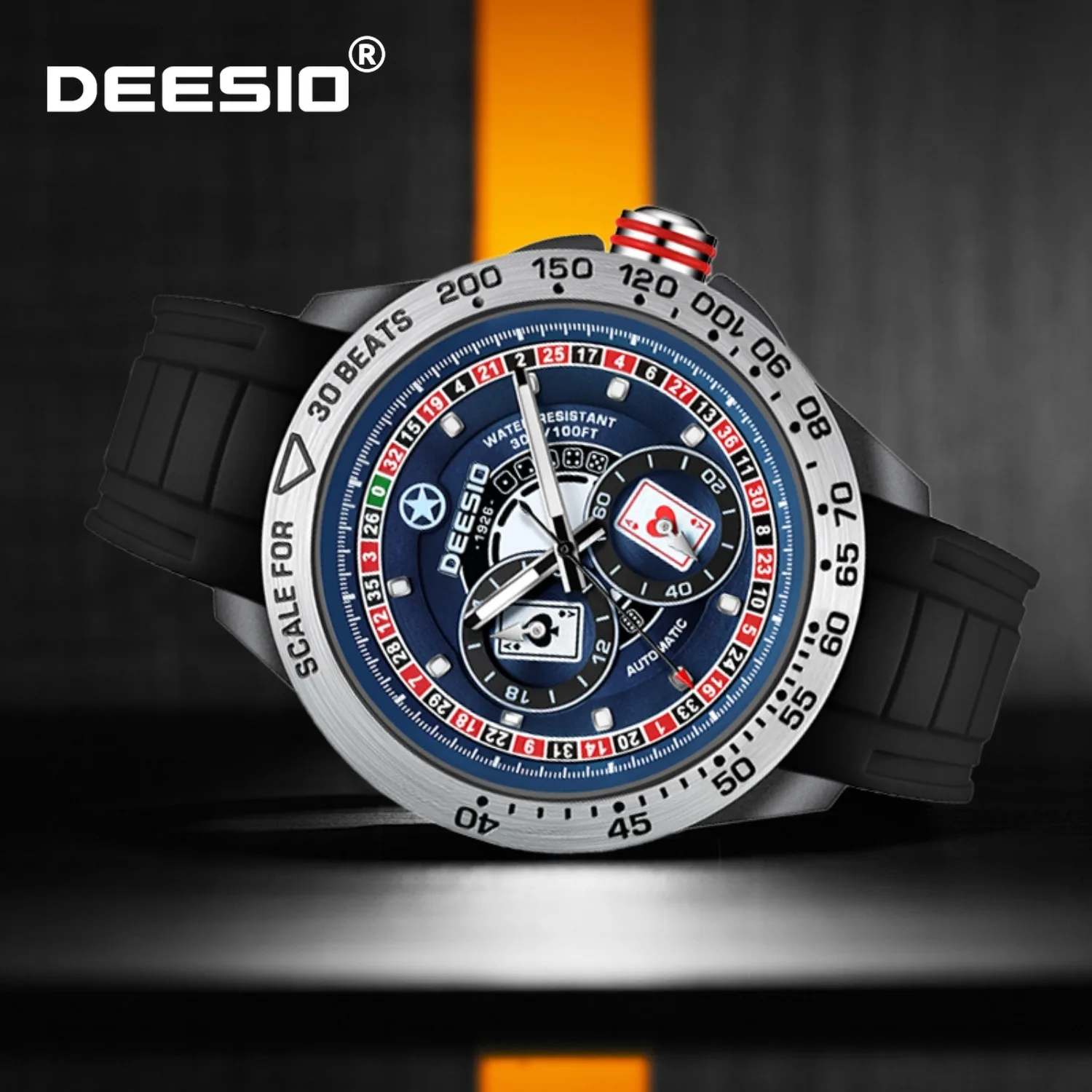 

Deesio Carbon Fiber Automatic Watch for Men Skeleton Mechanical Self-Wind Sport Watch Lightweight Waterproof Wristwatch Gifts