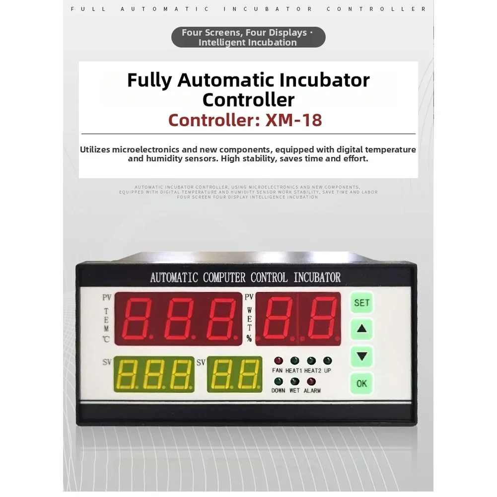 Fully Automatic Incubator Controller XM18 with Accurate Temperature Humidity Control and Real Time Digital Monitoring