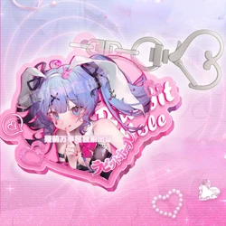 New Hatsune Miku Key Buckle Hatsune Miku Project Diva Anime Peripherals Cartoon Originality Acrylic Heart Shape Pendant