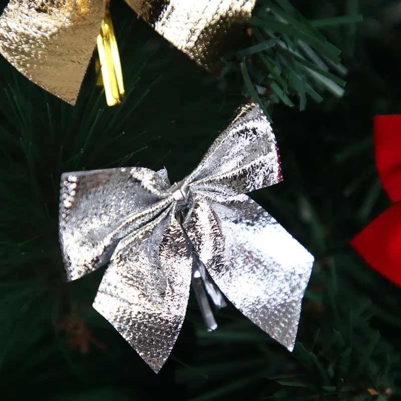 12 قطعة/المجموعة عيد الميلاد القوس الصغير صغير تويست التعادل القوس اليدوية الحرفية الشريط DIY بها بنفسك الخياطة ديكور الحفلات #5