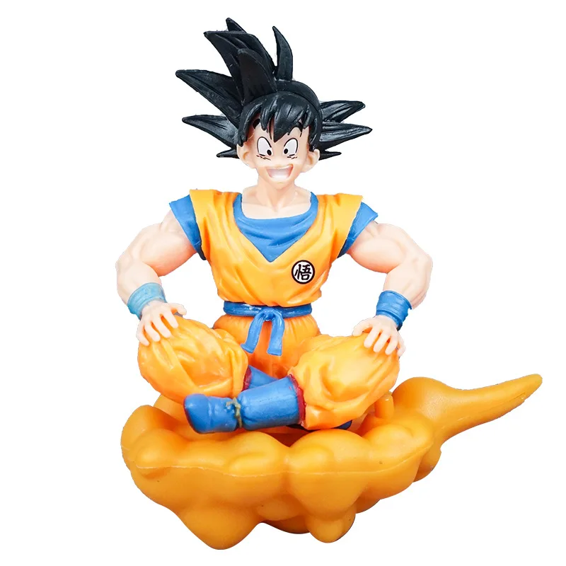 Dragon Ball anime figure Son Goku Somersault cloud action Q desktop Decoration Figurine model toys Collection Christmas kid gift