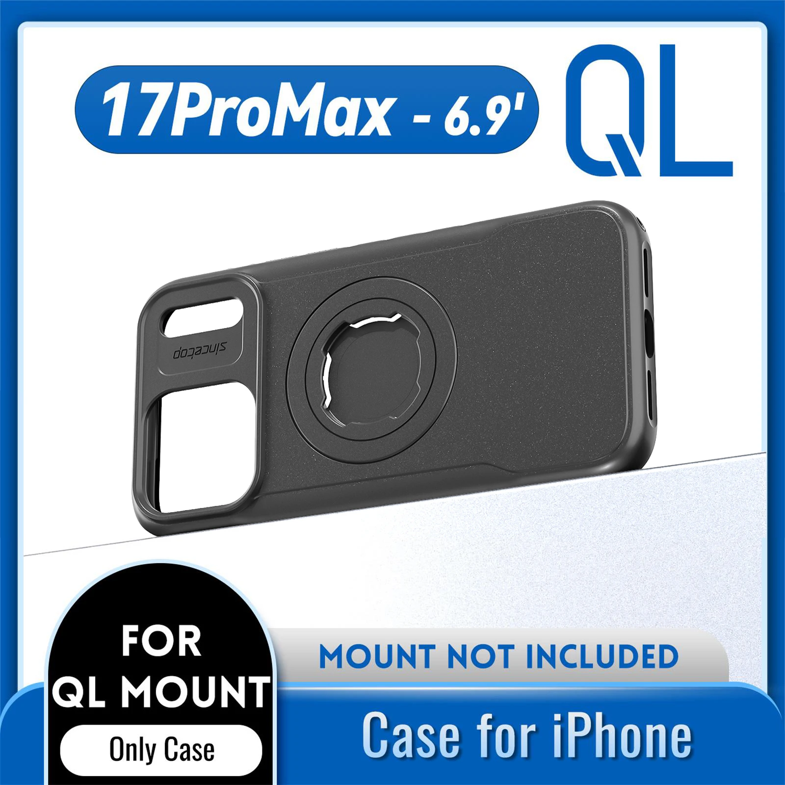 Magnetisch schokbestendig hoesje voor iPhone 17 16 15 14 Pro Max met locksysteemontwerp voor quad-stijl fiets/motorfietshouder/houder