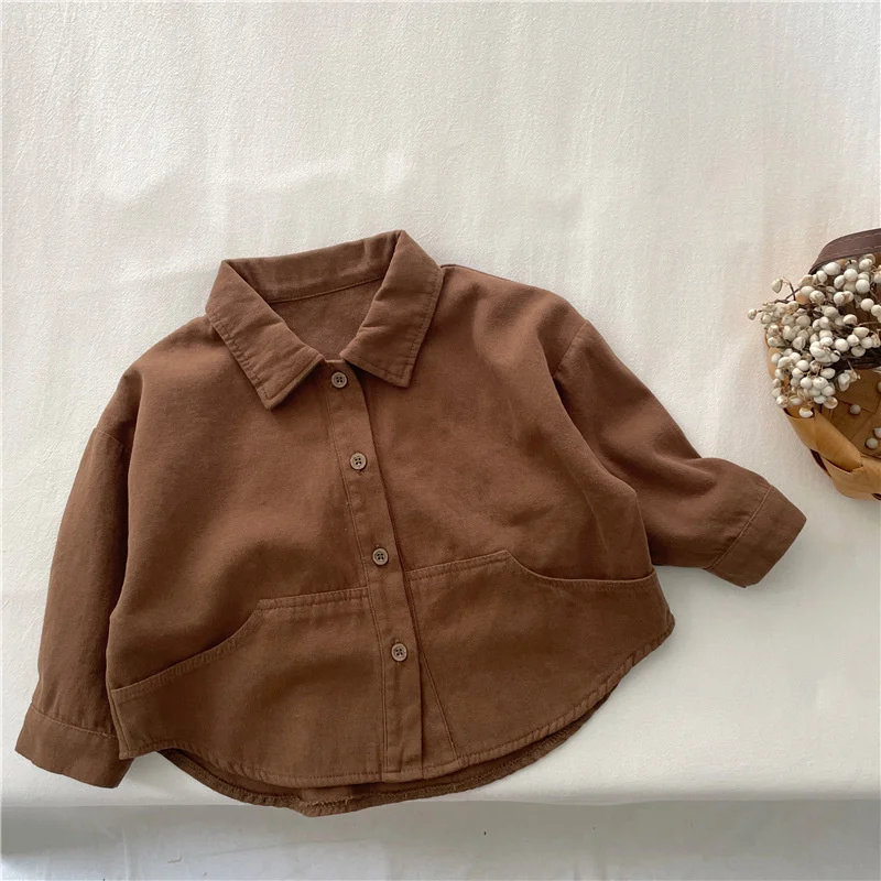 Boys Baby\'s Kids Blouse Coat Jacket Outwear Cotton 2024 Luxury Spring Autumn Shirts Outwear Teenagers Overcoat Children\'s Clothi