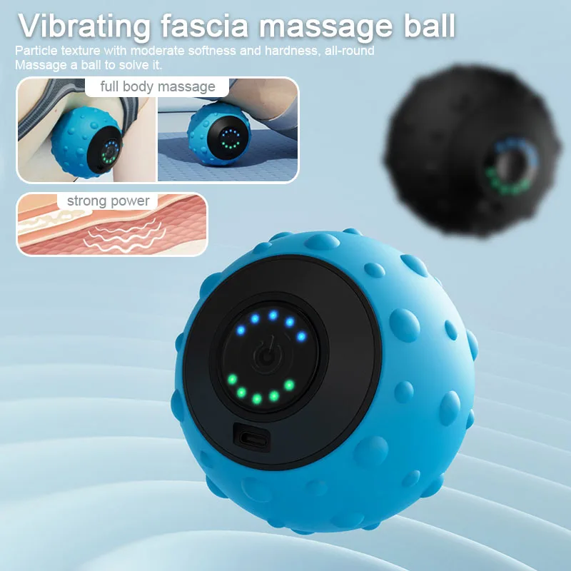 Particle Texture Electric Vibration Massage Ball All Around Muscle Relaxation for Shoulder Neck Back Sole Yoga Fitness Recovery