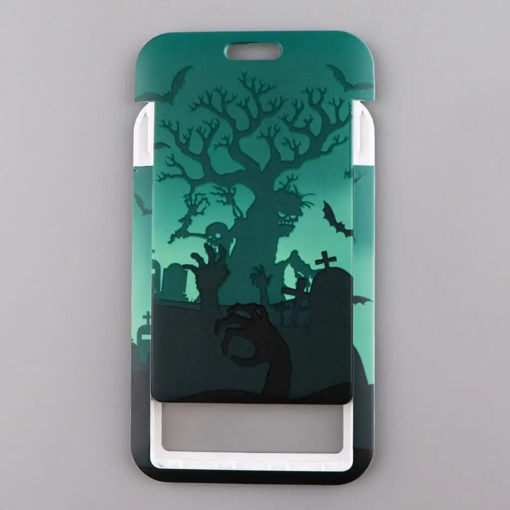 Брелок-ремешок на шею Хэллоуин, веревка для ключей с держателем для удостоверения личности, кредитных карт, аксессуары для ключей