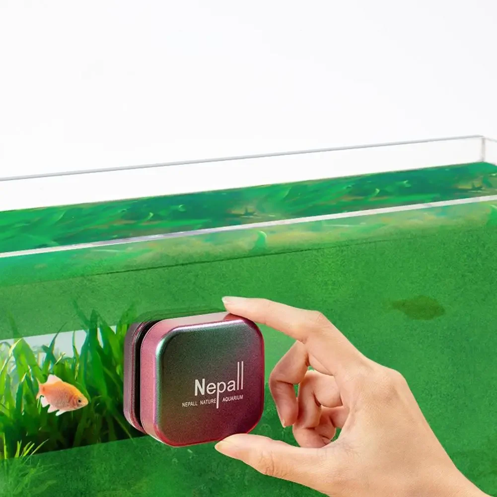 Aquarium Magnetic Brush Fish Tank Double-sided Gradient Cleaning Brush Cleaning Tools with Algae Scraper Limpiador Fish Tank