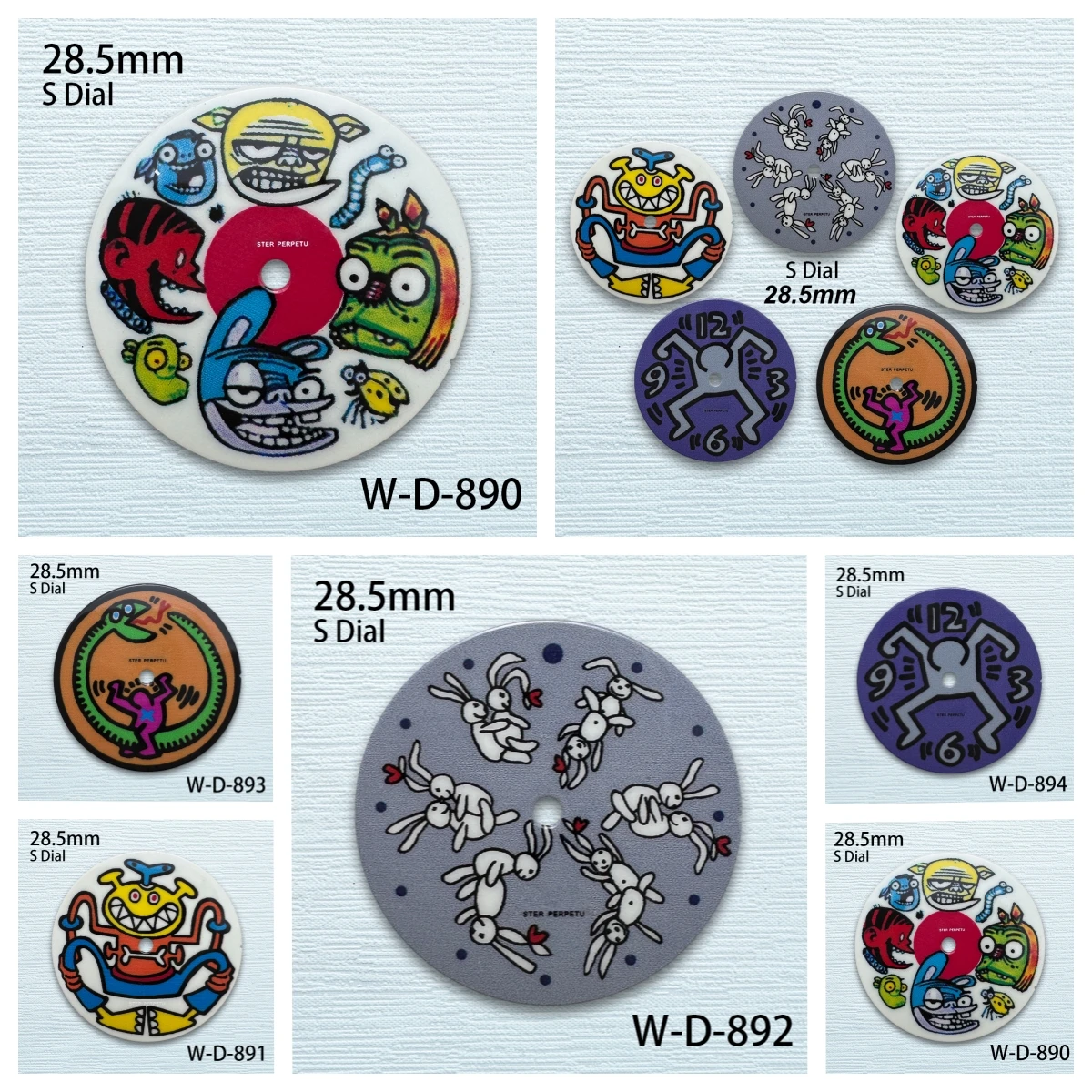 

28.5mm S Logo Dial Fit NH35/NH36 Japanese Movement Comic Enamel High-Quality Watch Modification Accessories