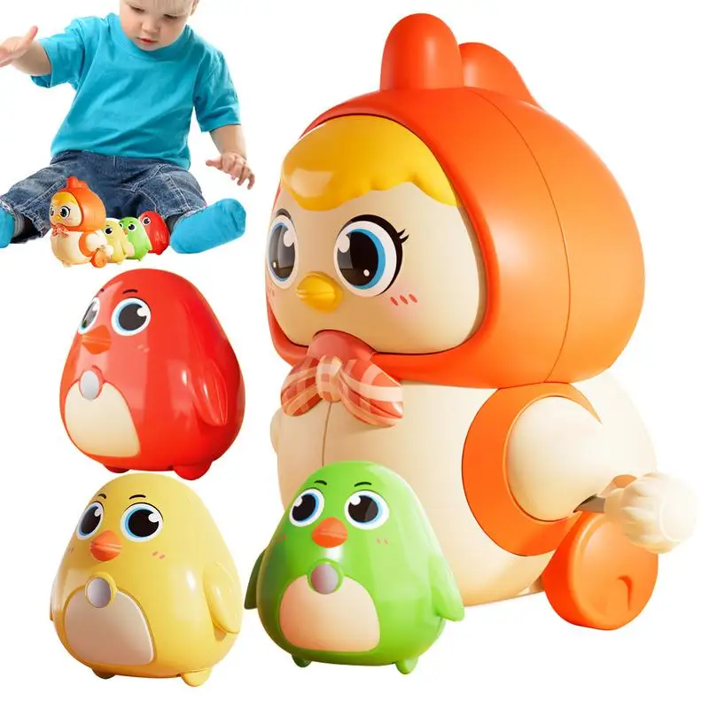 Wind Up Chicken Toy Swinging Windup Toy Chicken Toddler Crawling Toys Jumping Chicken Toy Easter Stocking Stuffers Hand